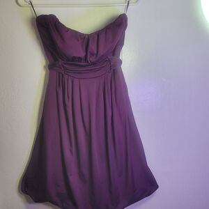 Elegant Purple Strapless Dress